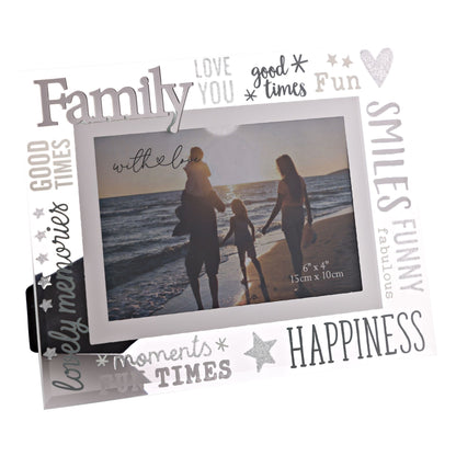 With Love Glass Frame With 3D - Family