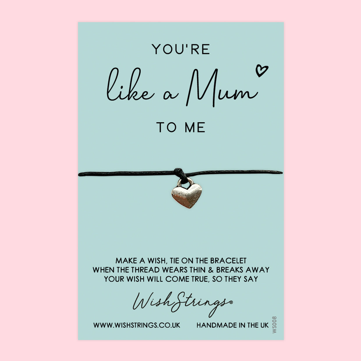 WishStrings ‘Like a Mum to Me’ Wish Bracelet | Thoughtful Gift for a Special Someone | Meaningful Wish Bracelet to Show Love & Appreciation