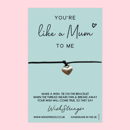 WishStrings ‘Like a Mum to Me’ Wish Bracelet | Thoughtful Gift for a Special Someone | Meaningful Wish Bracelet to Show Love & Appreciation