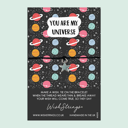 WishStrings ‘You Are My Universe’ Wish Bracelet | Romantic Gift for Couples & Loved Ones | Meaningful Wish Bracelet to Show Love & Affection