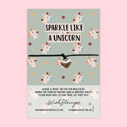 WishStrings ‘Sparkle Like a Unicorn’ Wish Bracelet | Cute & Positive Gift | Meaningful Wish Bracelet for Joy & Encouragement