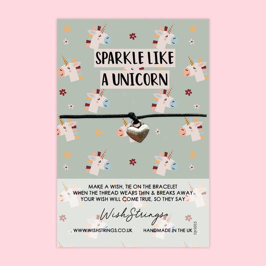 WishStrings ‘Sparkle Like a Unicorn’ Wish Bracelet | Cute & Positive Gift | Meaningful Wish Bracelet for Joy & Encouragement