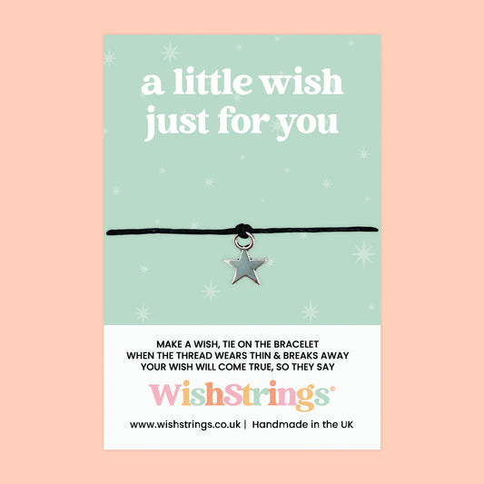 WishStrings ‘A Little Wish Just for You’ Wish Bracelet | Uplifting Positivity Gift | Meaningful Bracelet for Encouragement & Good Vibes