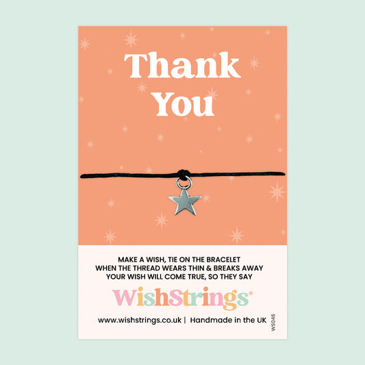 WishStrings ‘Thank You’ Wish Bracelet | Thoughtful Appreciation Gift | Meaningful Wish Bracelet to Show Gratitude & Thanks