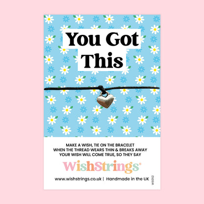 WishStrings ‘You Got This’ Wish Bracelet | Uplifting Positivity Gift | Meaningful Bracelet for Encouragement & Motivation