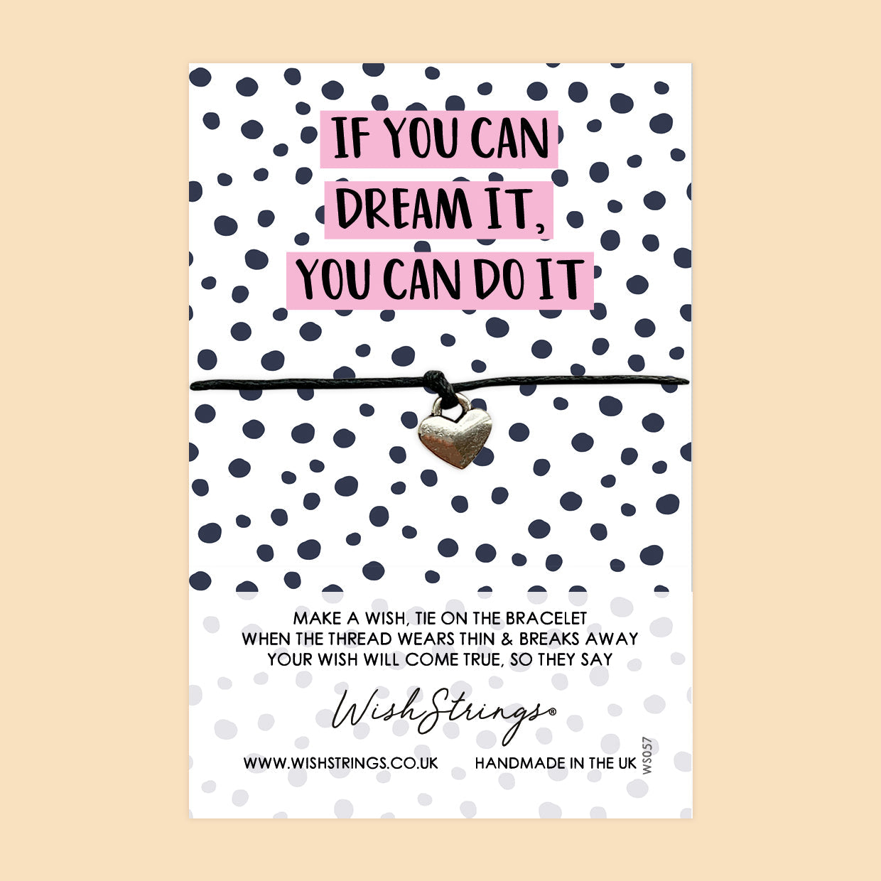WishStrings ‘If You Can Dream It, You Can Do It’ Wish Bracelet | Inspiring Success Gift | Meaningful Bracelet for New Job & Achievements