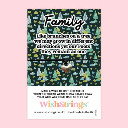 WishStrings ‘Family Tree’ Wish Bracelet | Thoughtful Gift for Family | Meaningful Keepsake for Love, Support & Connection