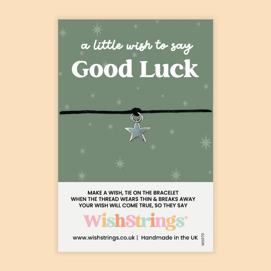 WishStrings ‘Good Luck’ Wish Bracelet | Lucky Charm Gift | Meaningful Bracelet for Exams, New Job & Success