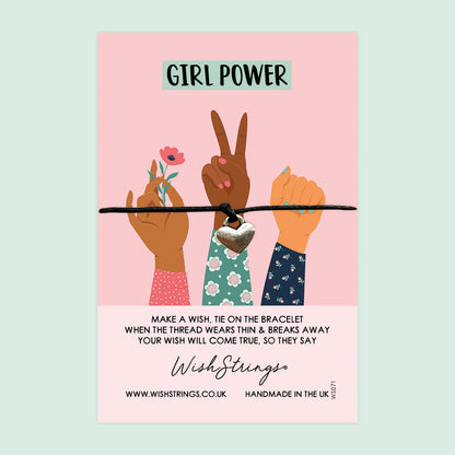 WishStrings ‘Girl Power’ Wish Bracelet | Uplifting Positivity Gift | Meaningful Manifestation Bracelet for Confidence & Strength