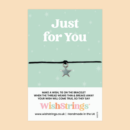WishStrings ‘Just for You’ Wish Bracelet | Thoughtful Friendship Gift | Meaningful Just Because Bracelet to Show You Care