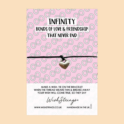 WishStrings ‘Infinity Bonds of Love & Friendship’ Wish Bracelet | Thoughtful Gift for Friends | Meaningful Friendship Bracelet