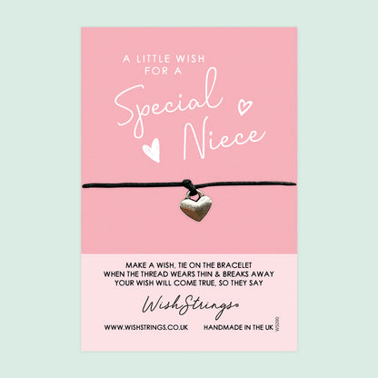 WishStrings ‘Special Niece’ Wish Bracelet | Thoughtful Gift from Auntie | Meaningful Keepsake to Show Love & Appreciation for Your Niece