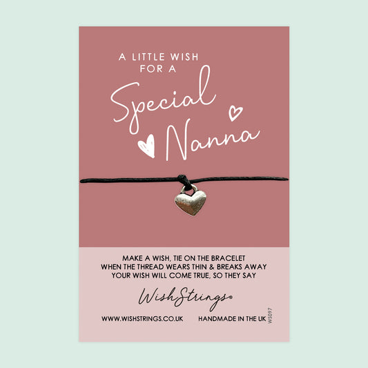 WishStrings ‘Special Nanna’ Wish Bracelet | Thoughtful Gift from Grandchildren | Meaningful Keepsake to Show Love & Appreciation for Nanna