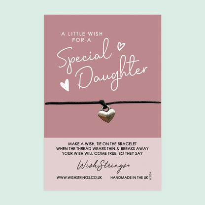 WishStrings ‘Special Daughter’ Wish Bracelet | Thoughtful Gift from Parents | Meaningful Keepsake to Show Love & Appreciation for Your Daughter