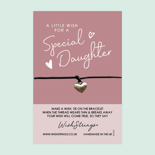 WishStrings ‘Special Daughter’ Wish Bracelet | Thoughtful Gift from Parents | Meaningful Keepsake to Show Love & Appreciation for Your Daughter