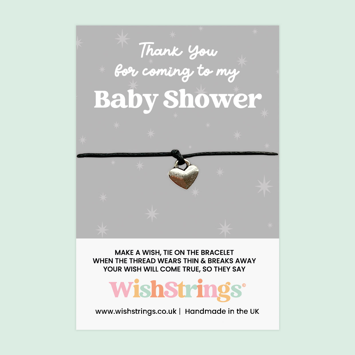 WishStrings ‘Thank You for Coming to My Baby Shower’ Wish Bracelet | Thoughtful Gift for Baby Shower Favour | Meaningful Keepsake