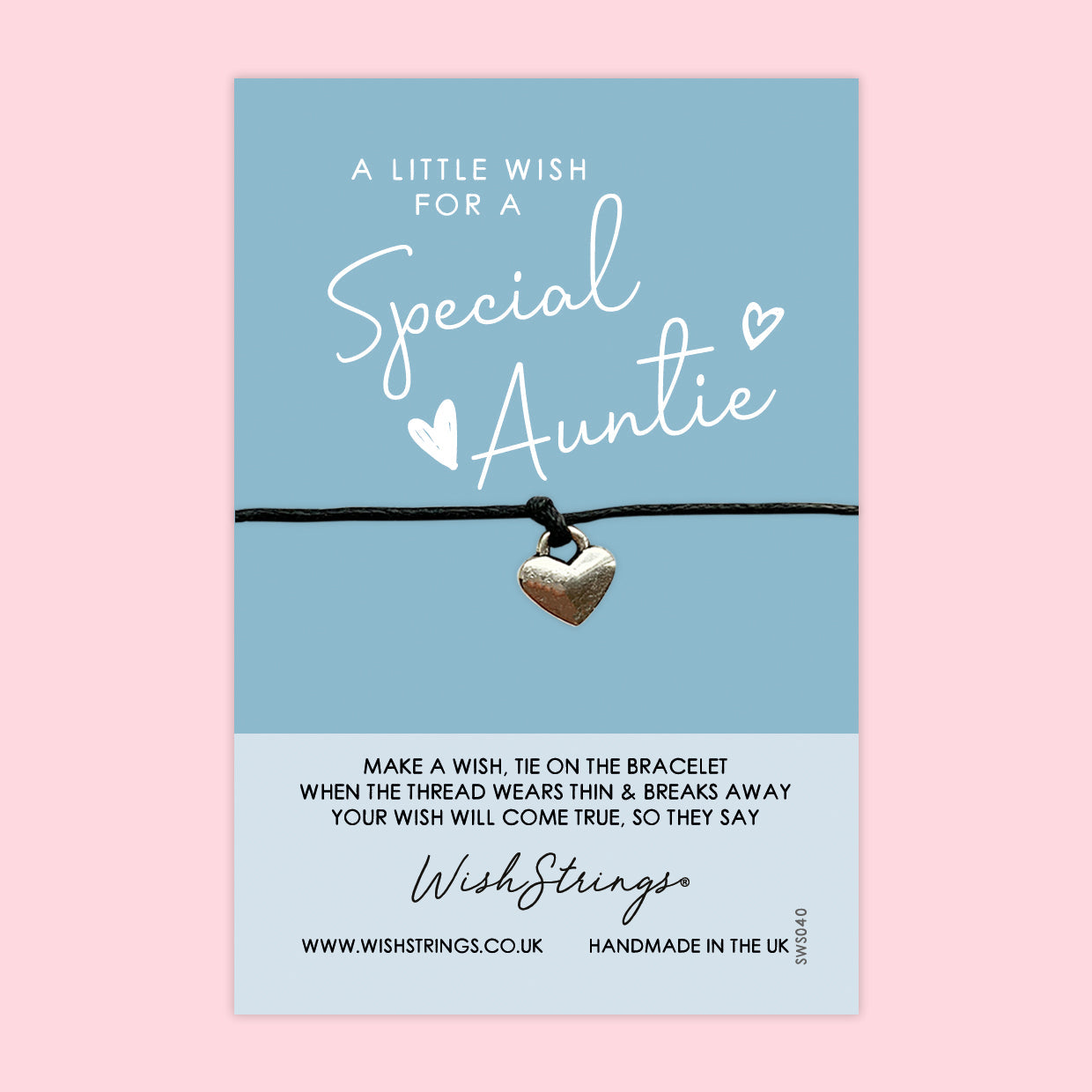 WishStrings ‘Special Auntie’ Wish Bracelet | Thoughtful Gift for Auntie | Meaningful Keepsake to Show Love & Appreciation