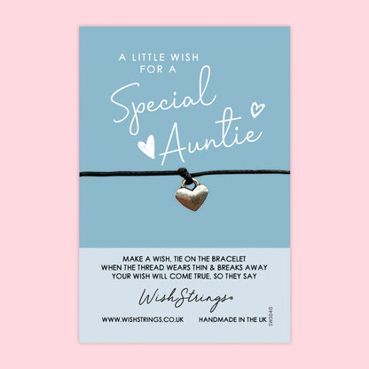 WishStrings ‘Special Auntie’ Wish Bracelet | Thoughtful Gift for Auntie | Meaningful Keepsake to Show Love & Appreciation