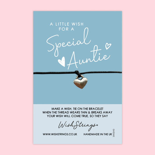 WishStrings ‘Special Auntie’ Wish Bracelet | Thoughtful Gift for Auntie | Meaningful Keepsake to Show Love & Appreciation