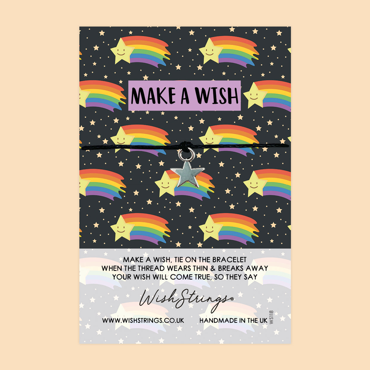 WishStrings ‘Make a Wish’ Wish Bracelet | Thoughtful Gift for Any Occasion | Meaningful Keepsake for Positivity & Dreams