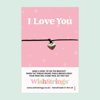 WishStrings ‘I Love You’ Wish Bracelet | Thoughtful Gift for Loved Ones | Meaningful Keepsake to Show Love & Affection