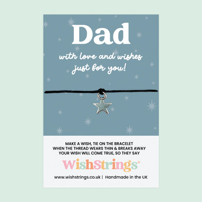 WishStrings ‘Love and Wishes for Dad’ Wish Bracelet | Thoughtful Gift for Dad | Meaningful Keepsake to Show Love & Appreciation
