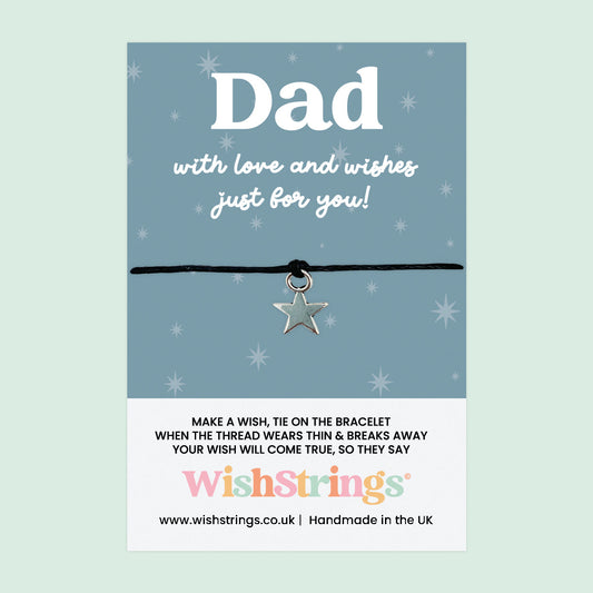 WishStrings ‘Love and Wishes for Dad’ Wish Bracelet | Thoughtful Gift for Dad | Meaningful Keepsake to Show Love & Appreciation