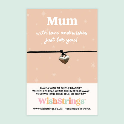 WishStrings ‘Mum’ Wish Bracelet | Thoughtful Gift from Kids | Meaningful Keepsake to Show Love & Appreciation for Mum