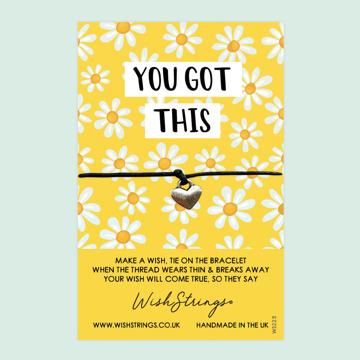 WishStrings ‘You Got This’ Wish Bracelet | Motivational Gift | Meaningful Keepsake for Positivity, Luck & Confidence