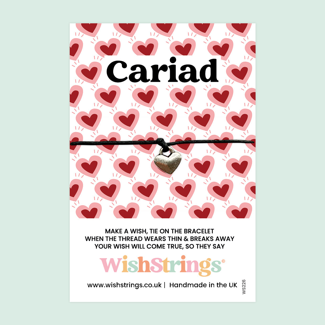 WishStrings ‘Cariad’ Welsh Wish Bracelet | Thoughtful Gift for Love | Meaningful Keepsake to Show Affection & Appreciation