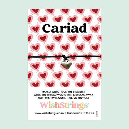 WishStrings ‘Cariad’ Welsh Wish Bracelet | Thoughtful Gift for Love | Meaningful Keepsake to Show Affection & Appreciation