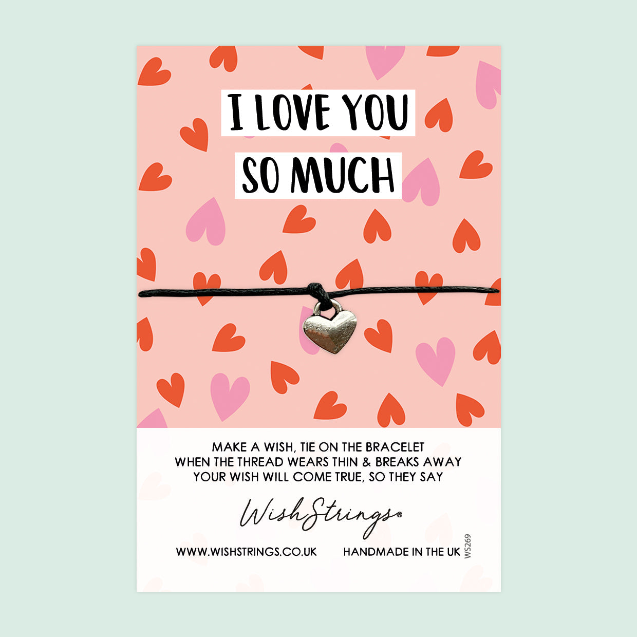 WishStrings ‘I Love You So Much’ Wish Bracelet | Thoughtful Gift for Loved Ones | Meaningful Reminder of Love & Affection