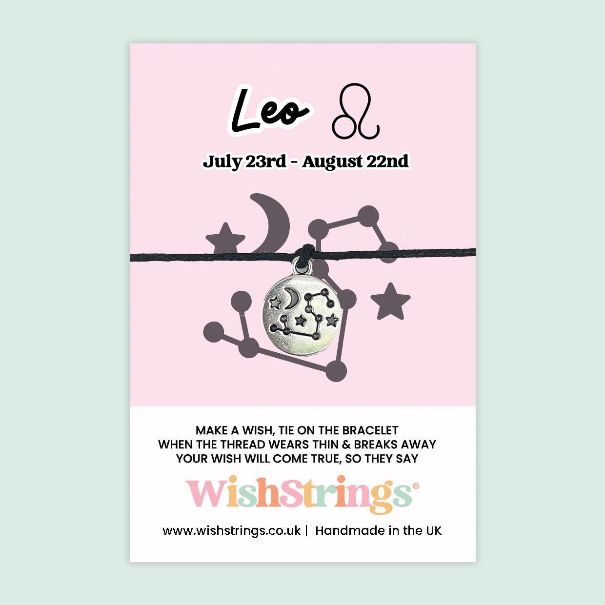 WishStrings ‘Leo’ Star Sign Wish Bracelet
