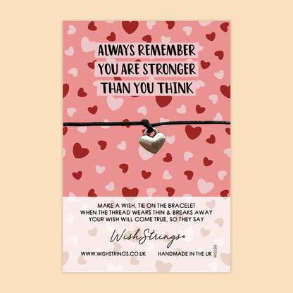 WishStrings ‘You Are Stronger Than You Think’ Wish Bracelet | Thoughtful Gift for Tough Times | Meaningful Positivity & Encouragement