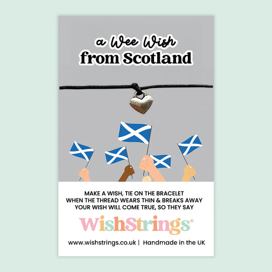 WishStrings ‘Make a Wish, Wee Wish from Scotland’ Wish Bracelet