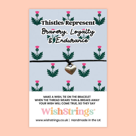 WishStrings ‘Thistles Represent Bravery, Loyalty, and Endurance’ Wish Bracelet
