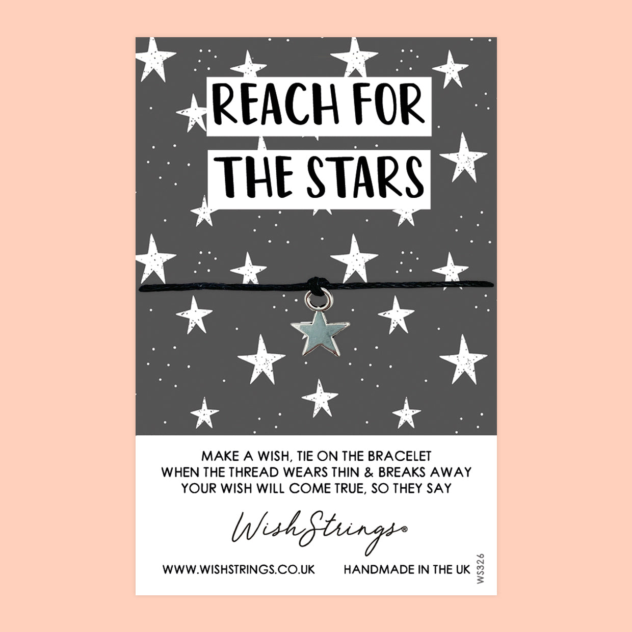 WishStrings ‘Reach for the Stars’ Wish Bracelet | Gift for Luck & Success | Meaningful Keepsake for Exams & Achievements