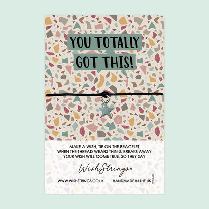 WishStrings ‘You Got This’ Wish Bracelet | Motivational Gift | Meaningful Keepsake for Positivity, Luck & Confidence