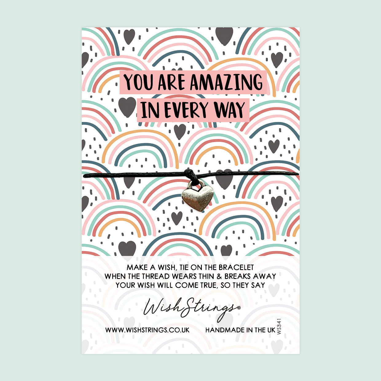 WishStrings ‘You Are Amazing in Every Way’ Wish Bracelet | Thoughtful Thank You Gift | Meaningful Positivity & Appreciation Keepsake