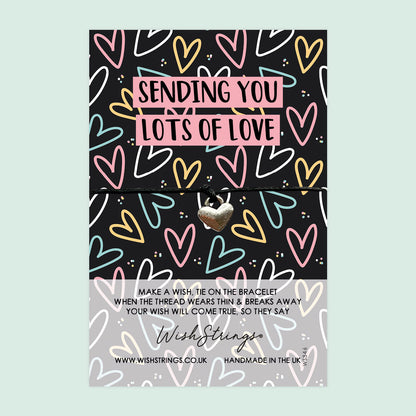 WishStrings ‘Sending You Lots of Love’ Wish Bracelet | Thoughtful Gift for Loved Ones | Meaningful Keepsake for Affection & Support