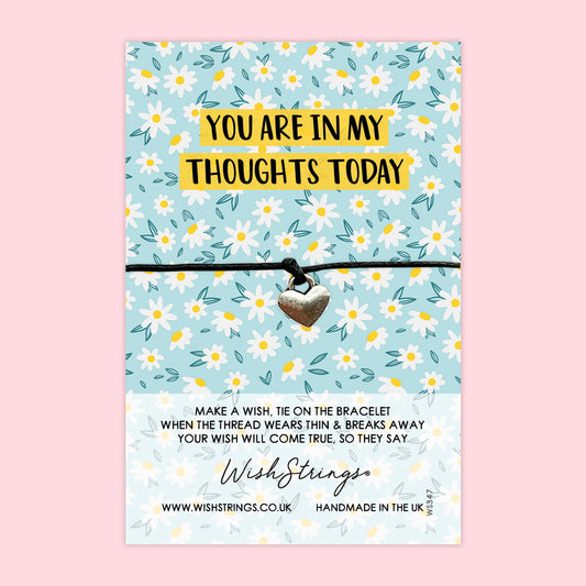 WishStrings ‘You Are in My Thoughts Today’ Wish Bracelet | Thoughtful Sympathy Gift | Meaningful Keepsake for Comfort & Support