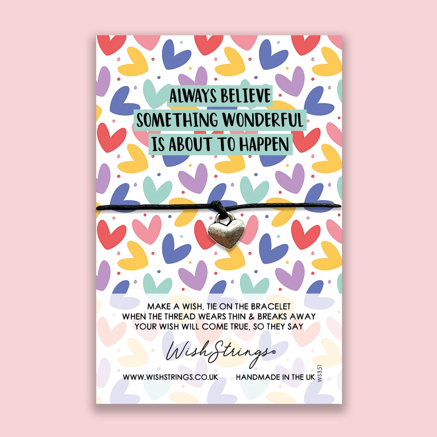 WishStrings ‘Something Wonderful Is About to Happen’ Wish Bracelet | Positivity & Good News Gift | Meaningful Keepsake for Congratulations