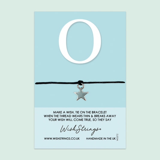 WishStrings ‘Alphabet, Letter O’ Wish Bracelet | Thoughtful Personalized Gift | Meaningful Keepsake for Initials & Special Connections