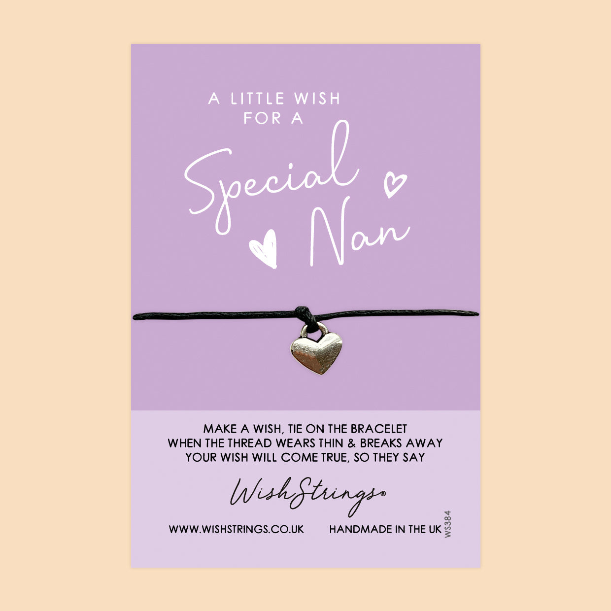 WishStrings ‘Special Nan’ Wish Bracelet | Thoughtful Gift from Grandchildren | Meaningful Keepsake to Show Love & Appreciation for Nan