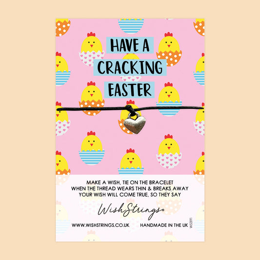 WishStrings ‘Cracking Easter’ Wish Bracelet | Fun Easter Gift | Meaningful Keepsake for Easter Celebrations & Good Wishes