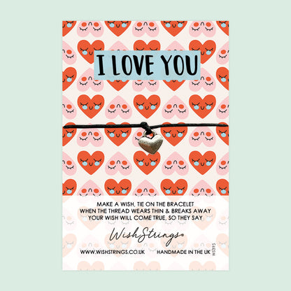 WishStrings ‘I Love You’ Wish Bracelet | Thoughtful Gift for Loved Ones | Meaningful Keepsake to Show Love & Affection