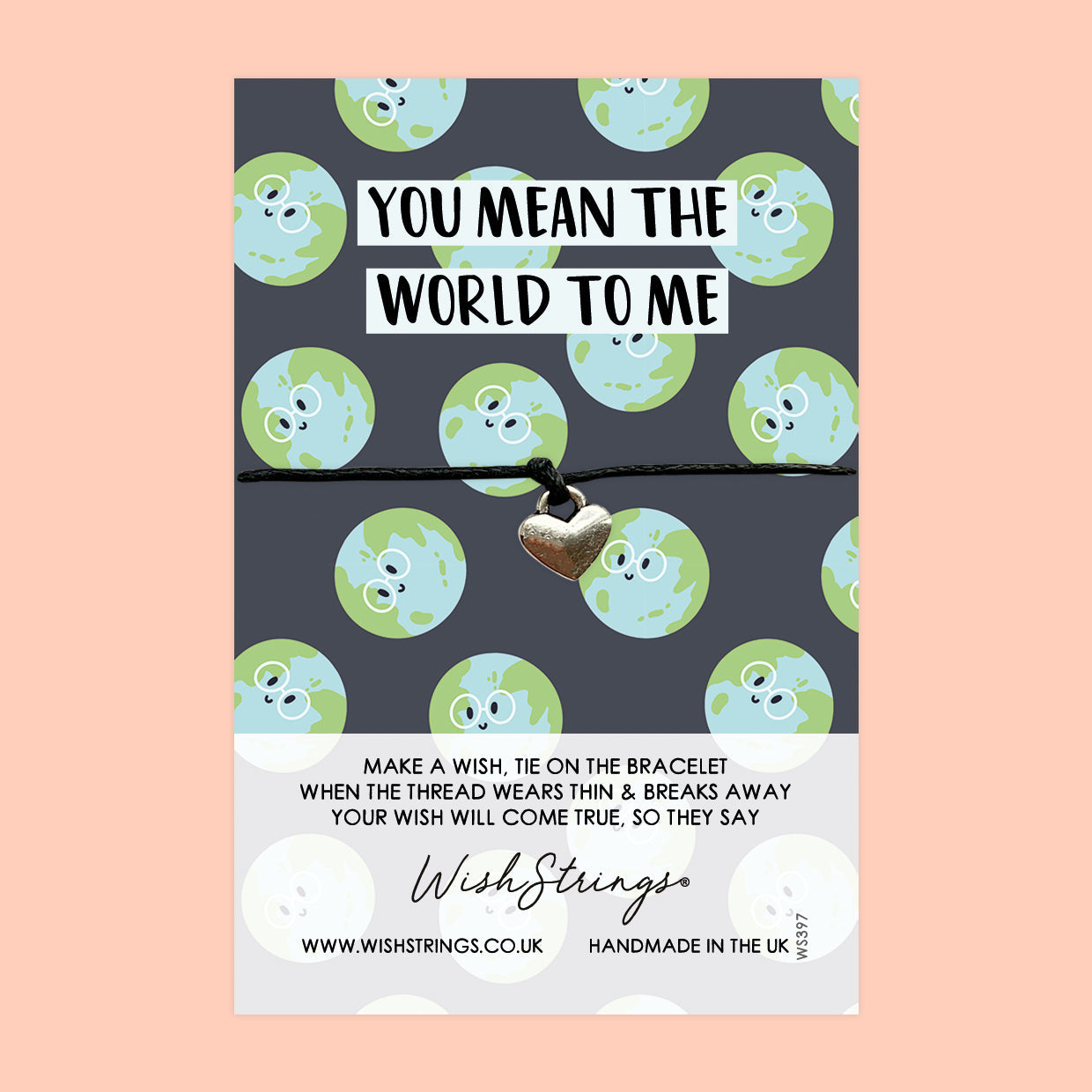 WishStrings ‘You Mean the World to Me’ Wish Bracelet | Thoughtful Gift for Couples | Meaningful Keepsake for Love & Appreciation