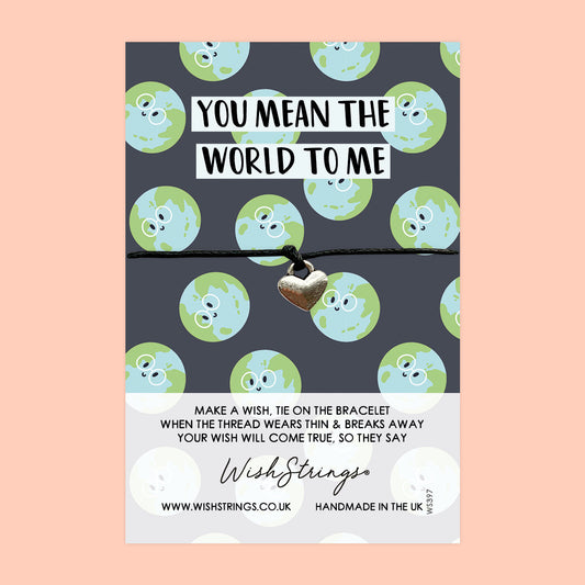 WishStrings ‘You Mean the World to Me’ Wish Bracelet | Thoughtful Gift for Couples | Meaningful Keepsake for Love & Appreciation