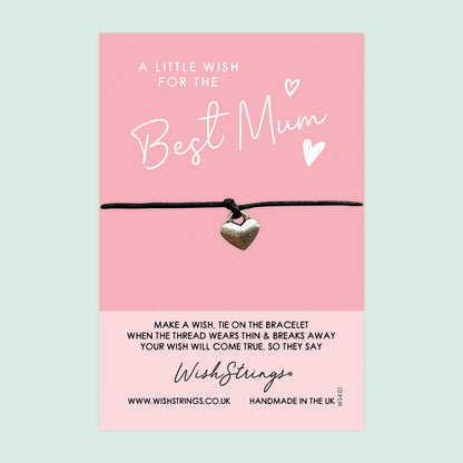 WishStrings ‘Best Mum’ Wish Bracelet | Thoughtful Gift for Mum | Meaningful Keepsake to Show Love & Appreciation