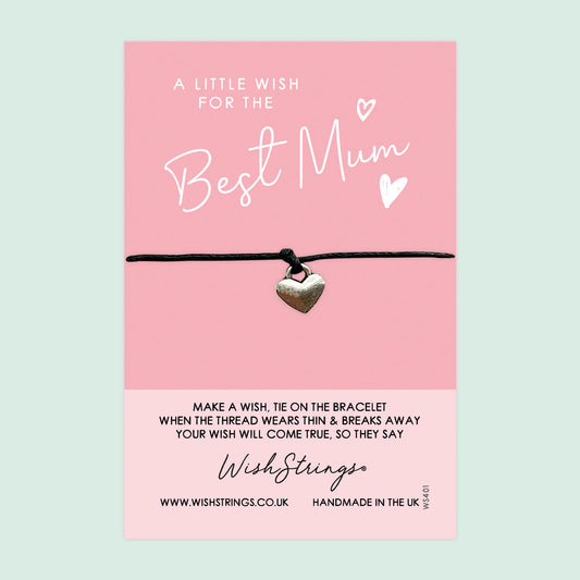 WishStrings ‘Best Mum’ Wish Bracelet | Thoughtful Gift for Mum | Meaningful Keepsake to Show Love & Appreciation